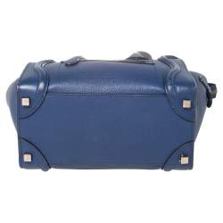 Pre Owned حقيبة سيلين مايكرو لاغيدج جلد أزرق 