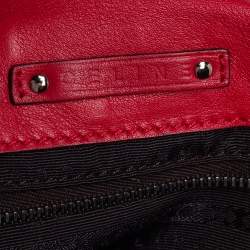 Pre Owned Celine Red Leather Turnlock Flap Satchel