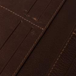 Pre Owned Céline Blue/Brown Macadam Canvas and Leather Continental Wallet