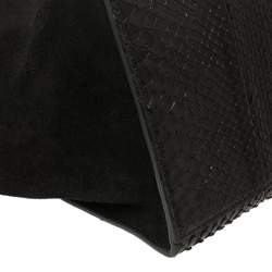 مملوكة مسبقًا حقيبة سيلين يد علوية ترابيز متوسطة سويدي وجلد ثعبان أسود