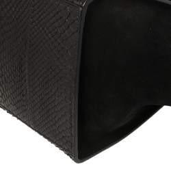 مملوكة مسبقًا حقيبة سيلين يد علوية ترابيز متوسطة سويدي وجلد ثعبان أسود