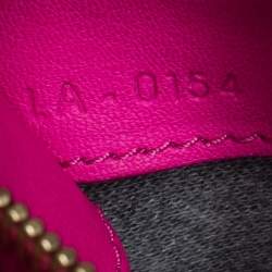 Pre Owned Céline Fuchsia Leather Small Trio Zip Crossbody Bag