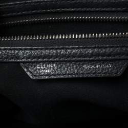 Pre Owned Celine Black Leather Mini Luggage Tote