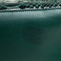 مملوكة مسبقًا حقيبة يد توتس سيلين ميني لاغيدج جلد وجلد ثعبان أخضر