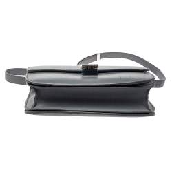 Pre Owned Celine Grey Leather Medium Classic Box Shoulder Bag