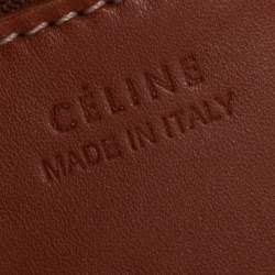 Pre Owned Celine Tri Color Leather and Canvas Knotted Shoulder Bag