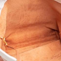 Pre Owned Celine Tri Color Leather and Canvas Knotted Shoulder Bag