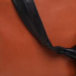 Pre Owned Celine Tri Color Leather and Canvas Knotted Shoulder Bag