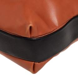 Pre Owned Celine Tri Color Leather and Canvas Knotted Shoulder Bag