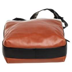 Pre Owned Celine Tri Color Leather and Canvas Knotted Shoulder Bag