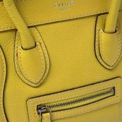 Pre Owned حقيبة يد توتس سيلين نانو لاغيدج جلد صفراء