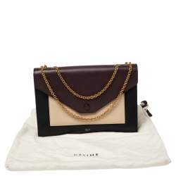 Pre Owned Celine Multicolor Leather Pocket Envelope Shoulder Bag