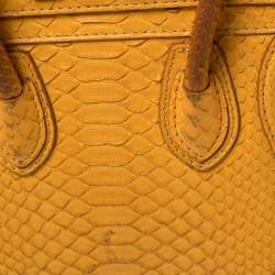 Celine Yellow Python Nano Luggage Tote