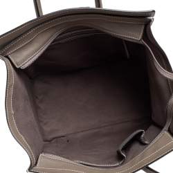 Pre Owned Celine Grey Leather Mini Luggage Tote