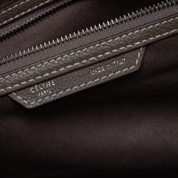 Pre Owned Celine Grey Leather Mini Luggage Tote
