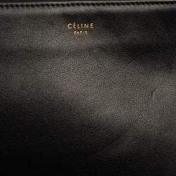 Pre Owned Céline Black Leather Large Trio Crossbody Bag