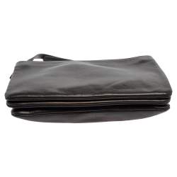 Pre Owned Céline Black Leather Large Trio Crossbody Bag