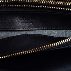 Pre Owned Céline Black Leather Large Trio Crossbody Bag