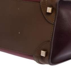 Pre Owned Celine Tri Color Leather Micro Luggage Tote