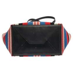 Pre Owned Celine Multicolor Striped Woven Canvas Phantom Cabas Tote