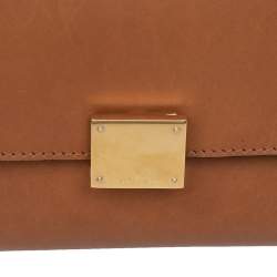 Pre Owned Celine Brown Leather And Suede Medium Trapeze Top Handle Bag