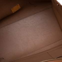 Pre Owned Celine Brown Leather And Suede Medium Trapeze Top Handle Bag