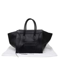 Pre Owned  Celine Black Leather Medium Phantom Luggage Tote