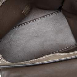 Pre Owned Celine Grey Leather And Suede Medium Trapeze Top Handle Bag