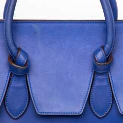 Pre Owned Celine Blue Leather Mini Tie Tote
