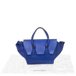 Pre Owned Celine Blue Leather Mini Tie Tote