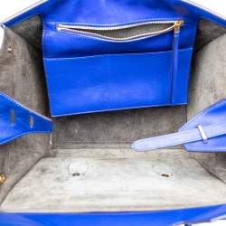 Pre Owned Celine Blue Leather Mini Tie Tote