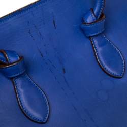 Pre Owned Celine Blue Leather Mini Tie Tote