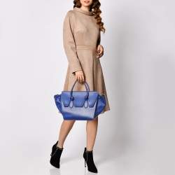 Pre Owned Celine Blue Leather Mini Tie Tote