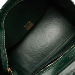 Pre Owned Celine Green Crocodile/Leather And Suede Medium Trapeze Bag