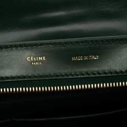 Pre Owned Celine Green Crocodile/Leather And Suede Medium Trapeze Bag