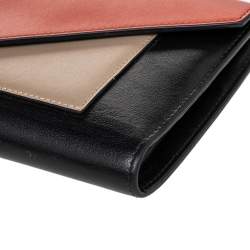 Pre Owned  Celine Tri Color Leather Envelope Clutch