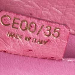 Pre Owned Celine Pink Ostrich Boogie Tote