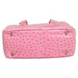 Pre Owned Celine Pink Ostrich Boogie Tote