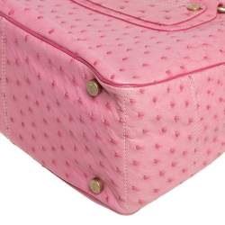 Pre Owned Celine Pink Ostrich Boogie Tote