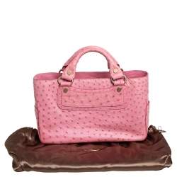 Pre Owned Celine Pink Ostrich Boogie Tote