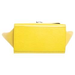 Pre Owned Celine Yellow Leather Mini Trapeze Top Handle Bag