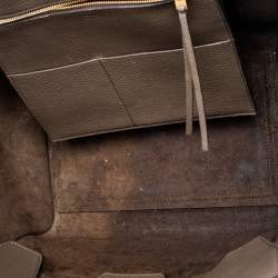 Pre Owned Celine Dark Grey Leather Small Tie Tote