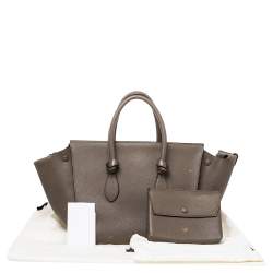 Pre Owned Celine Dark Grey Leather Small Tie Tote