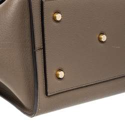 Pre Owned Celine Dark Grey Leather Small Tie Tote