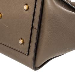 Pre Owned Celine Dark Grey Leather Small Tie Tote