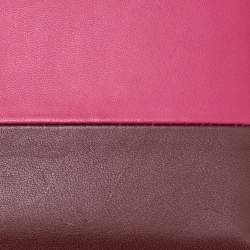 Pre Owned Celine Pink/Purple Leather Solo Zip Around Wallet