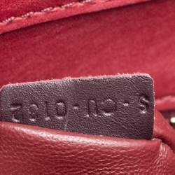 Pre Owned Celine Red Leather Micro Luggage Tote