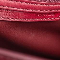 Pre Owned Celine Red Leather Micro Luggage Tote