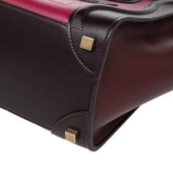 Pre Owned Celine Multicolor Leather Nano Luggage Tote