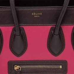 Pre Owned Celine Multicolor Leather Nano Luggage Tote